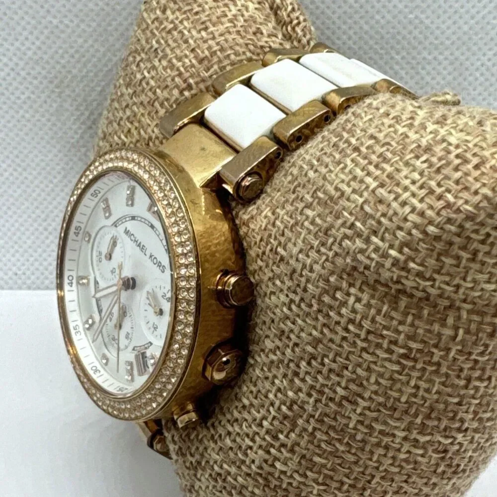 Michael Kors Parker MK5774 Women Two-Tone Analog Dial Quartz Wrist Watch JNA621